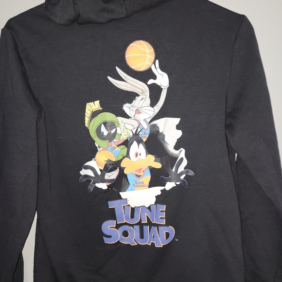Space jam women's hoodie sweatshirt size M black tune squad - Picture 1 of 6